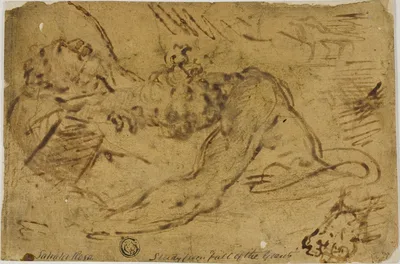Two Grappling Figures — Salvator Rosa