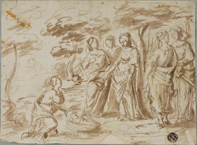 Finding of Moses — Pier Francesco Mola