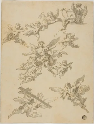 Sketches of Angels and Putti — Daniel Gran