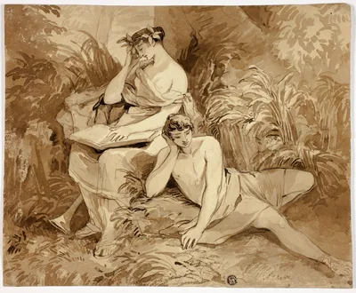 Muse and Poet — Alfred Edward Chalon