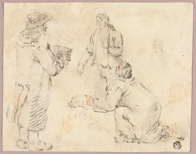 Three Men with Dogs — George Morland