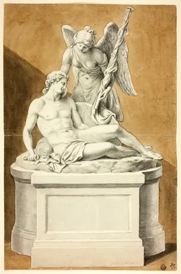 Monument with Dead Warrior and Angel — Joseph Nollekens
