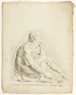 Study after Statue of the Knife Grinder (also known as the Scythian) — John Downman