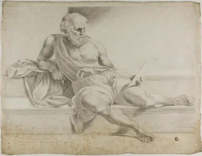Study after Raphael's Diogenes in the School of Athens — John Downman