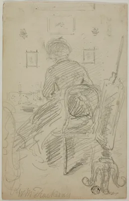 Lady Writing (Back View) — William Makepeace Thackeray