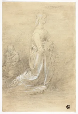 Kneeling Woman, Seated Mother and Child — George Romney