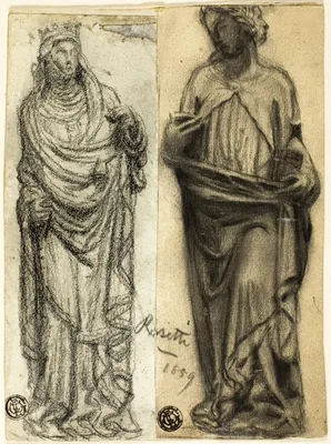 Two Studies of Medieval Sculpture — Dante Gabriel Rossetti