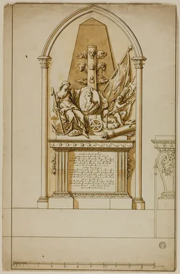 Design for an Unexecuted Funerary Monument for the First Duke of Marlborough — John Michael Rysbrack