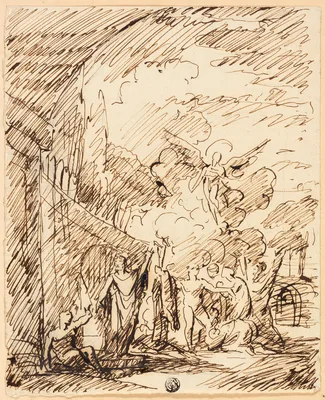 Figures in Landscape — Benjamin West