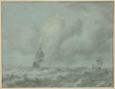 Boats on Ocean — Jan van Goyen