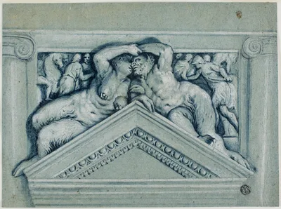 Overdoor with Satyr and Satyress — Paolo Veronese