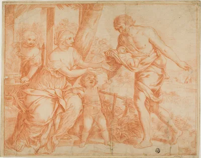 Infant Oedipus Brought Home by Shepherd — Pietro da Cortona