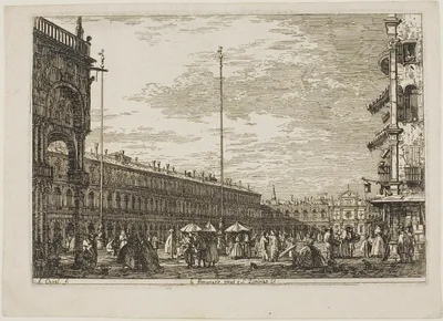 Le Procuratie Niove e S. Ziminian, from Vedute — Canaletto