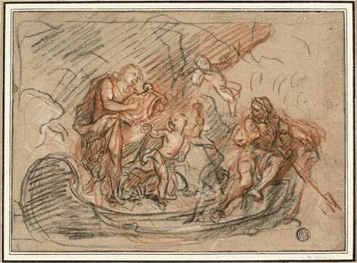 Orpheus on the River Styx — Antoine Coypel