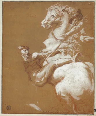 Combat Between Horseman and Footsoldier — Balthasar Permoser