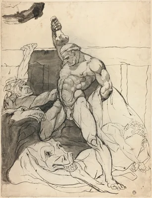 Hercules Killing the Mares of Diomedes — Henry Fuseli