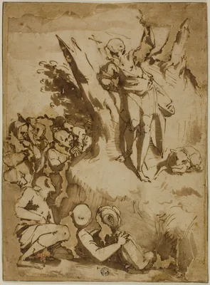 Saint John the Baptist Preaching — Luca Cambiaso