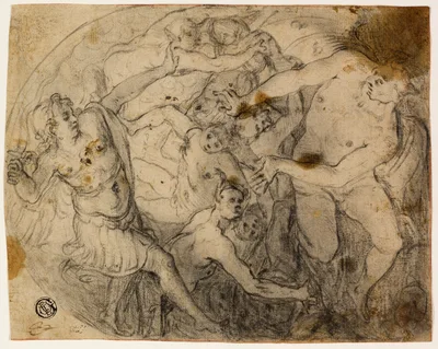Study for Saint Michael Casting Out Lucifer — Francesco Vanni