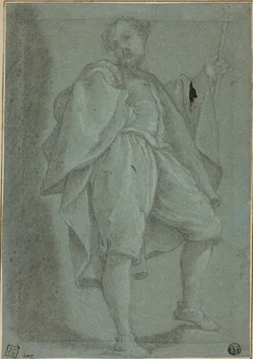 Man Standing with Staff — Gregorio Pagani