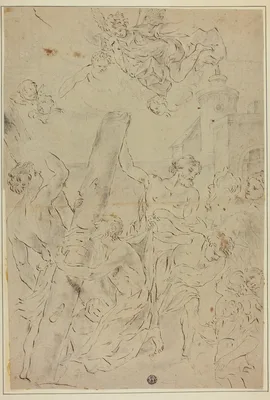 Saint Andrew Adoring the Cross — Giovanni Battista Gaulli