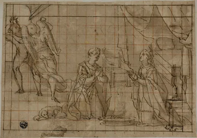 Tobias and Sarah Praying on Their Wedding Night — Lazzaro Tavarone