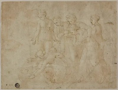 Finding of Moses — Gianfrancesco Penni