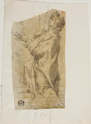 Kneeling Female Saint in Profile — Lazzaro Tavarone