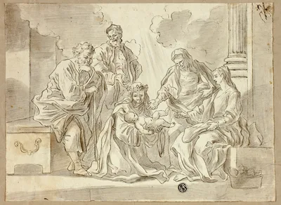 Holy Family with Saints — Francesco Solimena