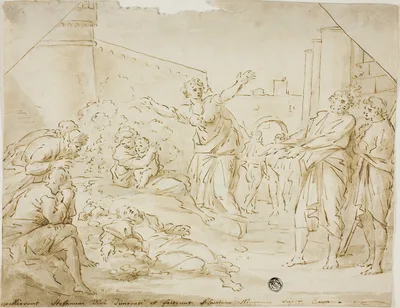 Mourning over the Body of Saint Stephen — Annibale Carracci
