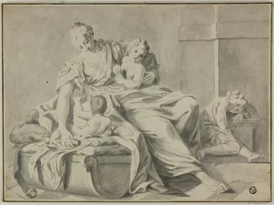 Mother and Three Children — Jacopo Amigoni