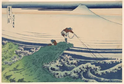 Kajikazawa in Kai Province (Koshu Kajikazawa), from the series "Thirty-six Views of Mount Fuji (Fugaku sanjurokkei)" — Katsushika Hokusai