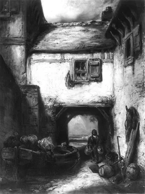 Courtyard — Alexandre-Gabriel Decamps