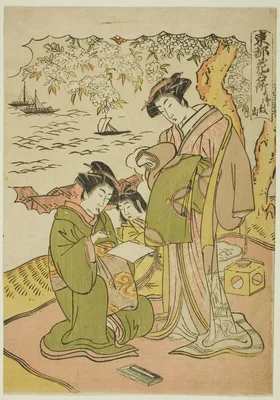 Goten Hill (Gotenyama), from the series "Famous Places for Flowers in the Eastern Capital (Toto hana meisho)" — Santō Kyōden