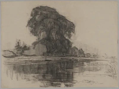 Landzicht Farm: Compositional Study — Piet Mondrian