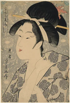 Three Beauties of Our Time (Tosei san bijin) — Chōkōsai Eishō