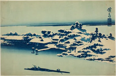 Snow on the Sumida River — Keisai Eisen