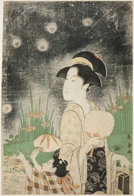 Catching Fireflies — Eishōsai Chōki