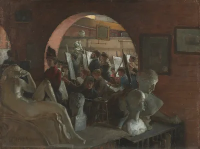 An Alcove in the Art Students' League — Charles Courtney Curran