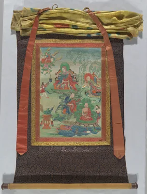 Painted Banner (Thangka) from a Set of Seven Portraying the Sixteen Arhats (Elders), Early Disciples of the Historical Buddha Shakyamuni