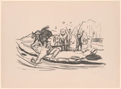 Alpha's Death — Edvard Munch