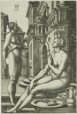 Bathsheba at the Bath — Heinrich Aldegrever