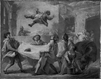 Sancho Panza Being Tossed in a Blanket — Pierre Charles Trémolières