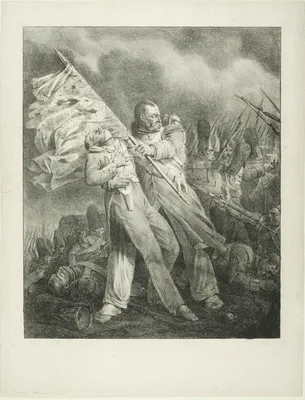 The Wounded Standard-Bearer — Hippolyte Bellangé