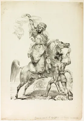 Mounted Mameluke Chieftain Calling for Aid — Antoine-Jean Gros