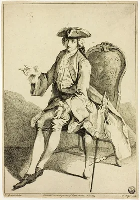 Young Seigneur Seated — Hubert-François Gravelot