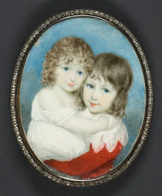 Portrait of Master Andrew and Miss Harriet Thompson — Shelley Samuel