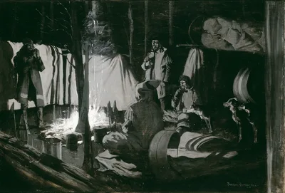 First and Best Camp of the Trip — Frederic Remington