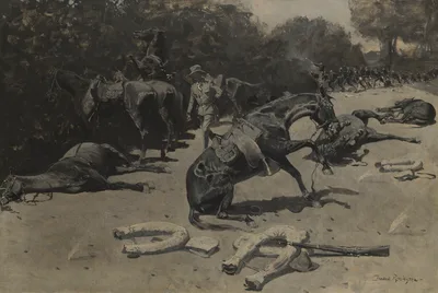 How the Horses Died for Their Country at Santiago — Frederic Remington
