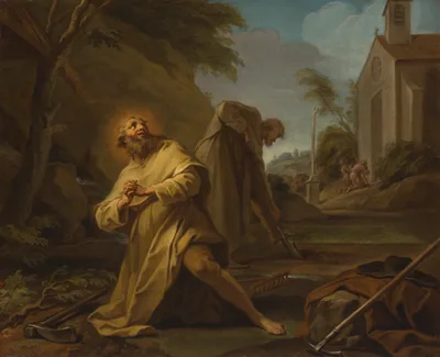 Saint Hymer in Solitude — After Jean Restout