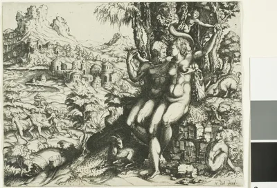 Adam and Eve and the Expulsion from Paradise — Cornelis Cort